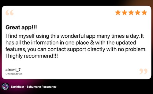 5-star App Store review by alkemi_7 from United States: Great app!!! All information in one place, I highly recommend!